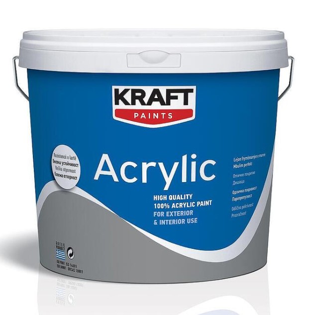 Гръцка акрилна фасадна боя KRAFT PAINTS ACRYLIC 9.75л.