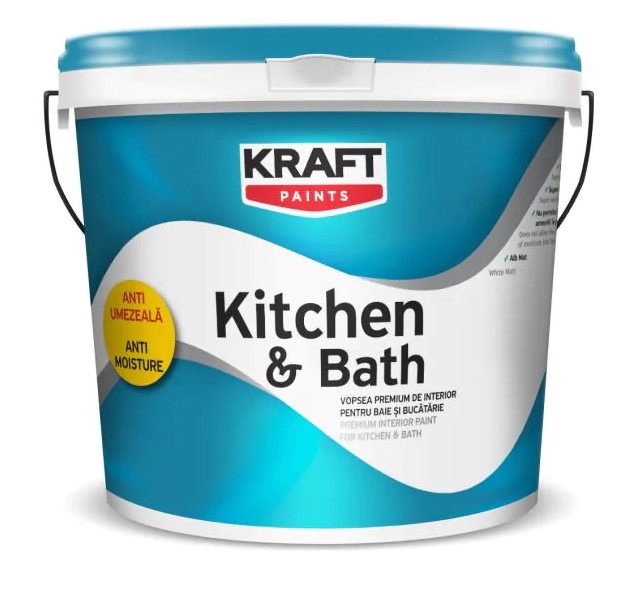 Гръцки антибактериален латекс KRAFT KITCHEN AND BATH 10л.